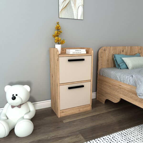 Hanah Home Nightstand Atlantic Pine Beige Luses