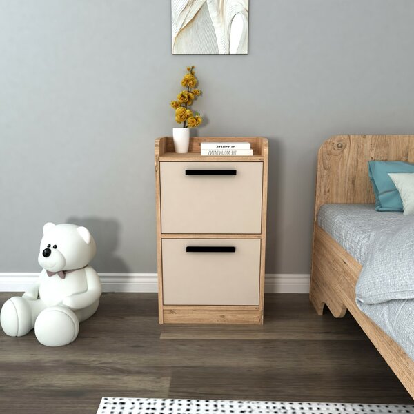 Hanah Home Nightstand Atlantic Pine Beige Luses