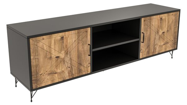 Hanah Home TV Stand Anthracite Oak Venus