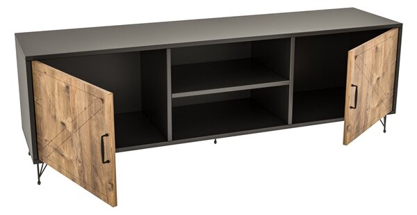 Hanah Home TV Stand Anthracite Oak Venus