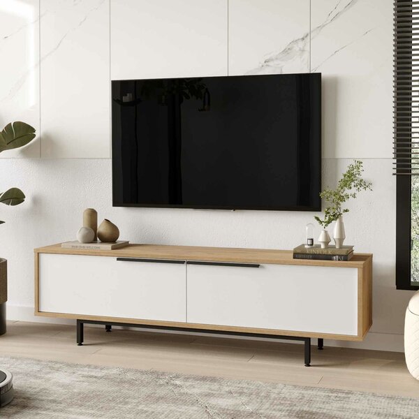 Hanah Home TV állvány Natúr fehér Boh1-Sw