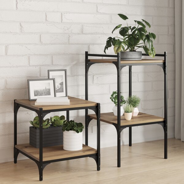 Polcos könyvespolc 3 szintes 4 pcs 40 x 40 x 1,5 cm Faanyag