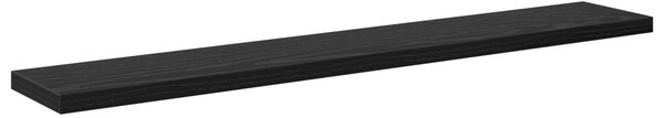 Polcos könyvespolc 4 pcs Fekete 60 x 10 x 1,5 cm Faanyag