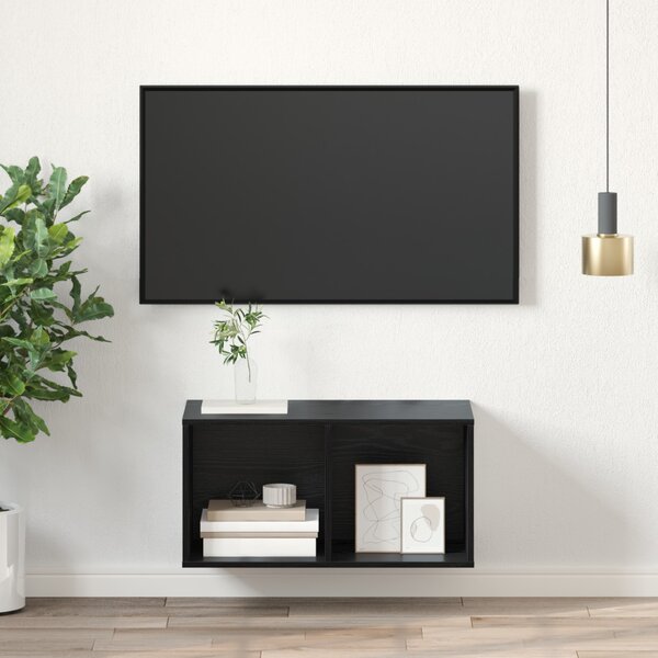 TV szekrény garnitúra 37 x 37 x 72 cm Fekete tölgy Szerelt Fa