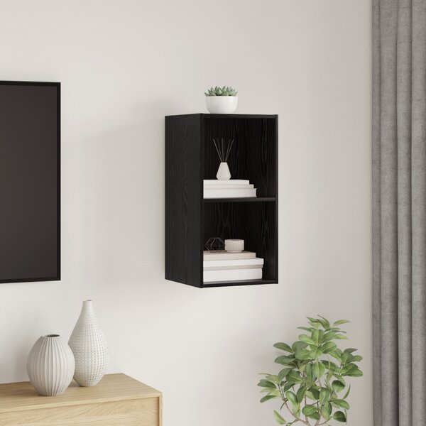 TV szekrény garnitúra 37 x 37 x 72 cm Fekete tölgy Szerelt Fa