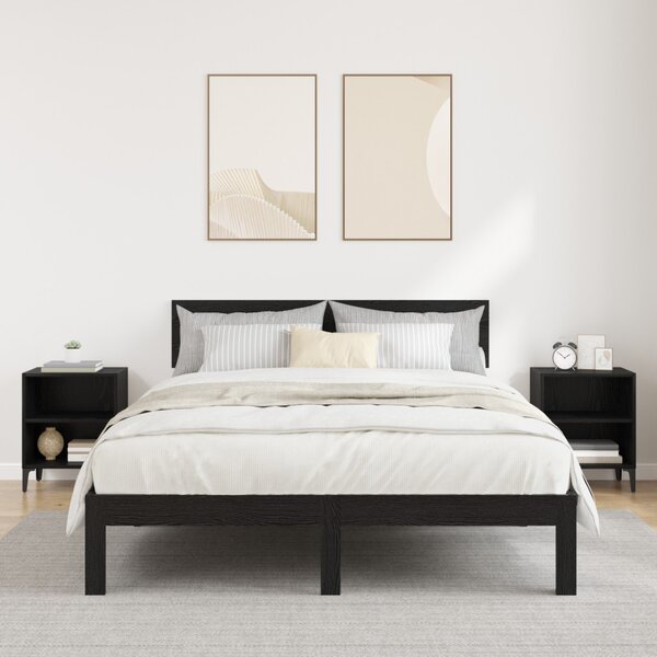 Éjjeliszekrény 2 db Fekete tölgy 40 x 30 x 50 cm Szerelt Fa