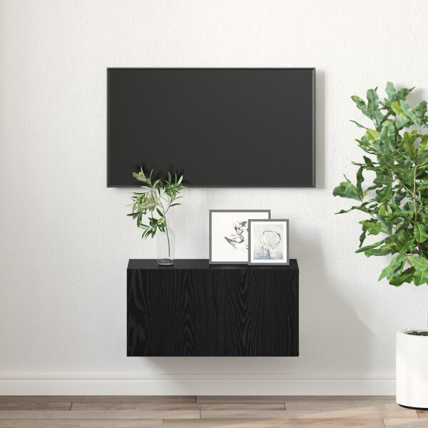 TV szekrény garnitúra 60 x 30 x 30 cm Fekete Szerelt Fa