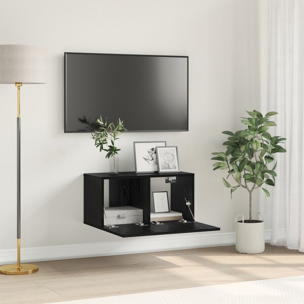 TV szekrény garnitúra 60 x 30 x 30 cm Fekete Szerelt Fa