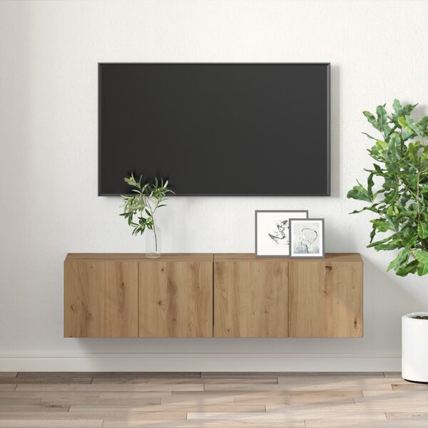 TV szekrény garnitúra 2 pcs Barna 60 x 30 x 30 cm Faanyag