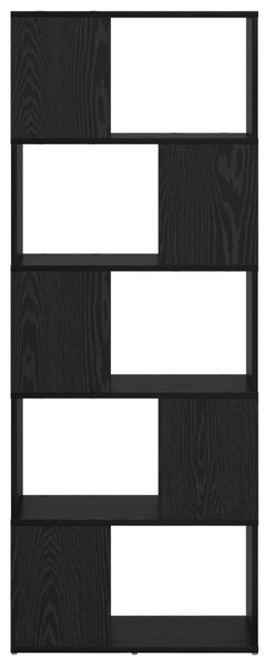 Könyvespolc Fekete tölgy Szerelt fa 60 x 24 x 155 cm