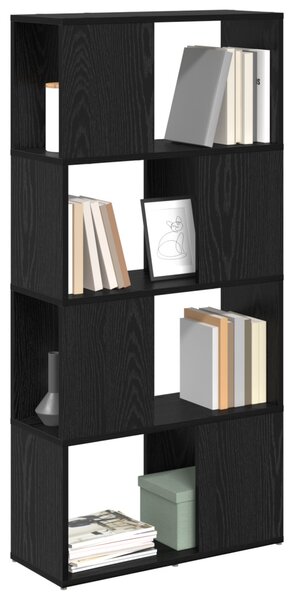 Könyvespolc Fekete tölgy Szerelt fa 60 x 24 x 124 cm