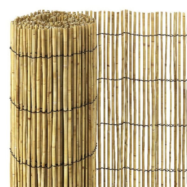 Procart Bambusz kerítés térelhatárolásra, természetes megjelenésű, 150x150 cm
