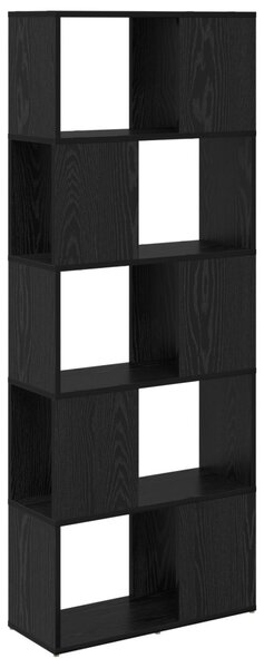 Könyvespolc Fekete tölgy Szerelt fa 60 x 24 x 155 cm