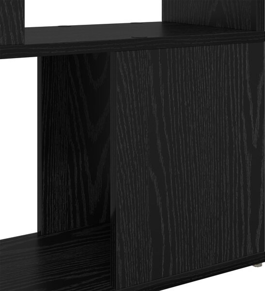 Könyvespolc Fekete tölgy Szerelt fa 60 x 24 x 124 cm