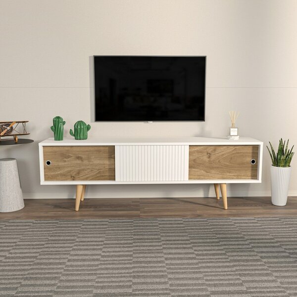 Hanah Home TV-állvány Fehér Dió Ecrin - Fehér, Dió