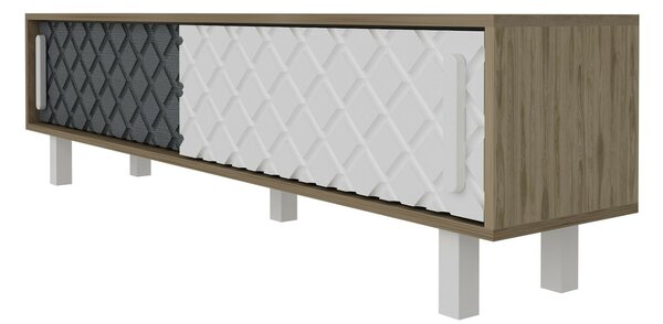 Hanah Home TV Stand Oak White Anthracite Rob - Ud, White, Anthracite