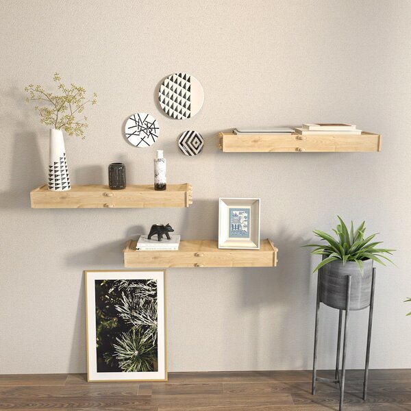 Hanah Home Wall Shelf Oak Hiko - Oak