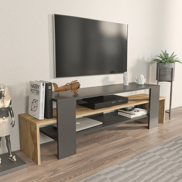 Hanah Home Lenora TV állvány fekete, tölgy színben