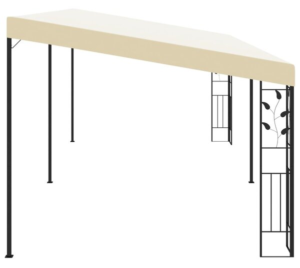 Krémszínű falra szerelhető pavilon 6 x 3 x 2,5 m