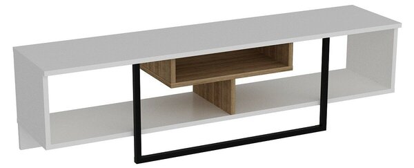 Hanah Home TV állvány Fehér Fekete Tölgy Asal (150) - Fehér, Ud, Fekete