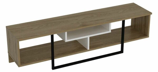 Hanah Home TV Stand White Black Oak Asal (150) - Oak, White, Black