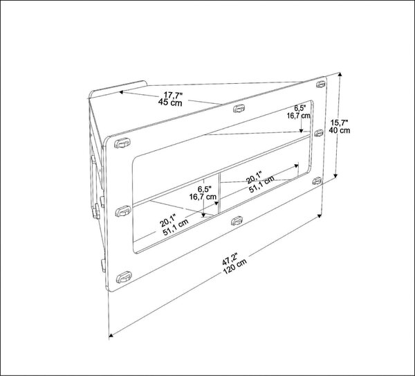 Hanah Home TV Stand Oak Sala - Oak