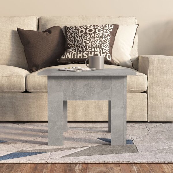Betonszürke szerelt fa dohányzóasztal 55 x 55 x 42 cm