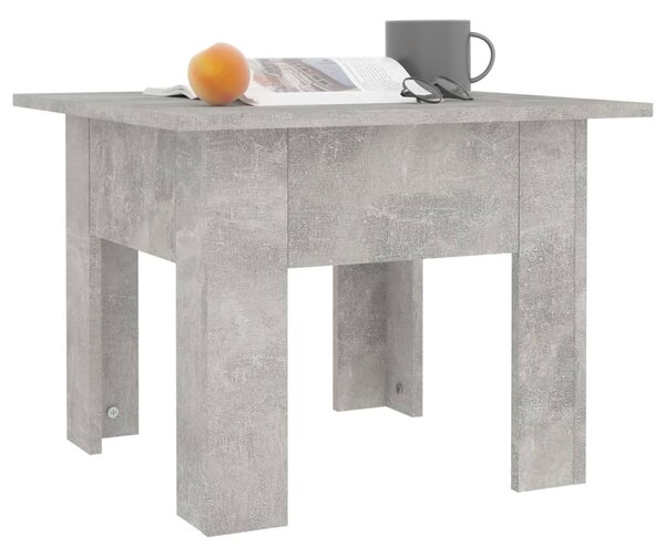 Betonszürke szerelt fa dohányzóasztal 55 x 55 x 42 cm