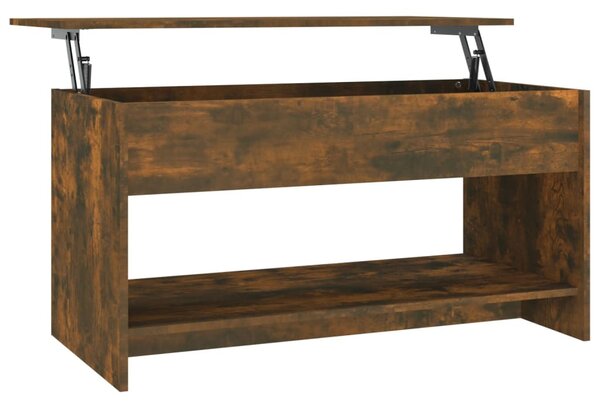 Füstös tölgy színű szerelt fa dohányzóasztal 102 x 50 x 52,5 cm