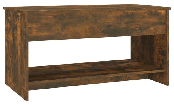 Füstös tölgy színű szerelt fa dohányzóasztal 102 x 50 x 52,5 cm