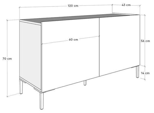Hanah Home TV Stand Taupe Tvc-722-Tt-1