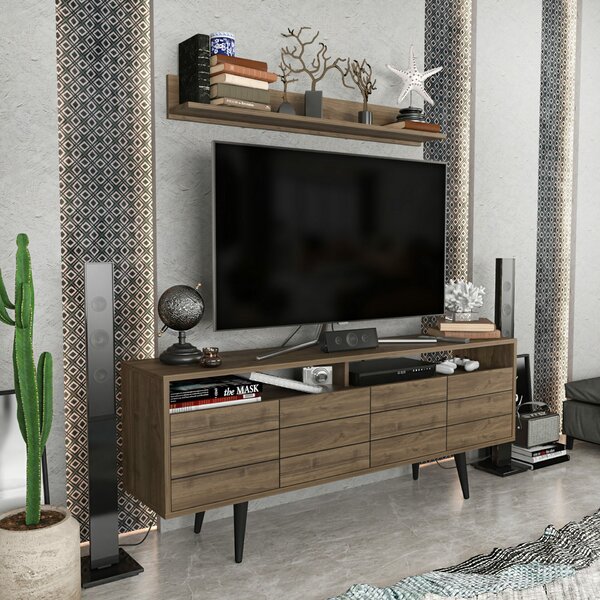Hanah Home TV Unit Walnut Ola - Walnut