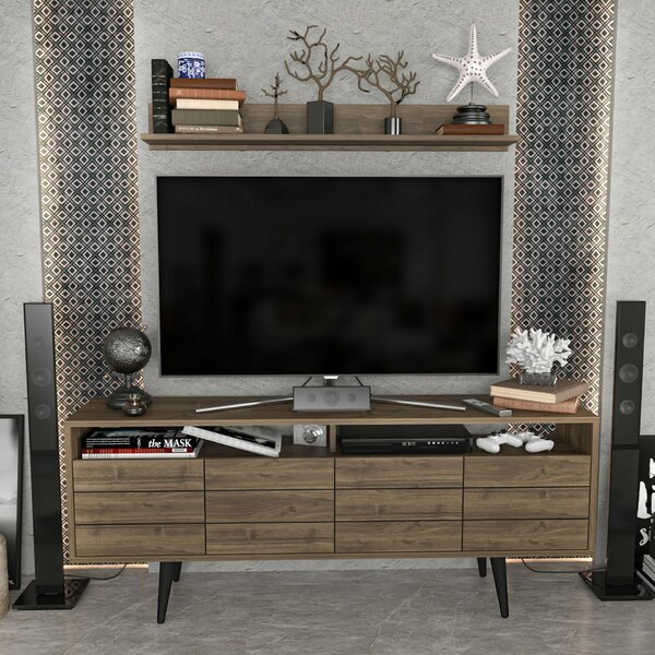 Hanah Home TV Unit Walnut Ola - Walnut
