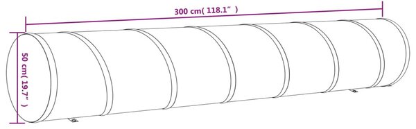 Kék poliészter kutyaalagút Ø50 x 300 cm