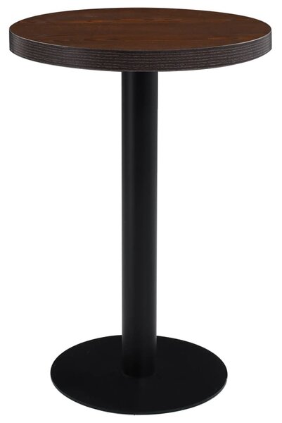 Sötétbarna MDF bisztróasztal 60 cm