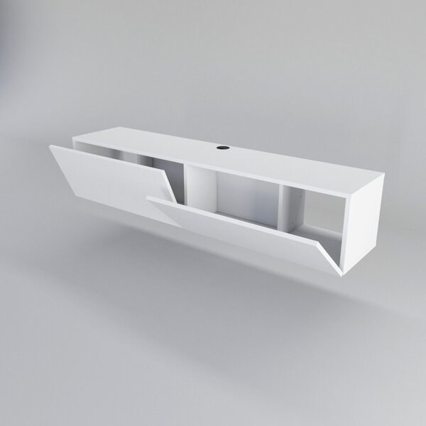 Hanah Home TV Stand White Poling - White