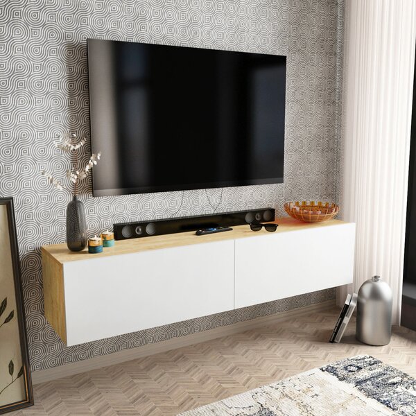 Hanah Home TV állvány fehér, zafír színben