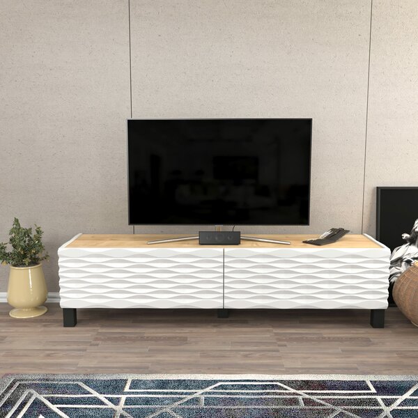 Hanah Home TV állvány SapphireWhite Lerze - zafír, fehér