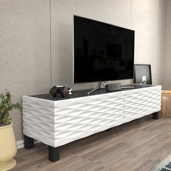 Hanah Home Lerze TV állvány - fehér, fekete