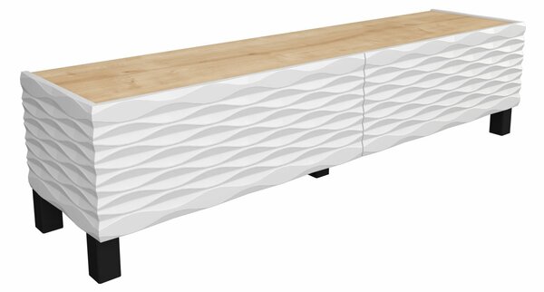 Hanah Home TV állvány SapphireWhite Lerze - zafír, fehér