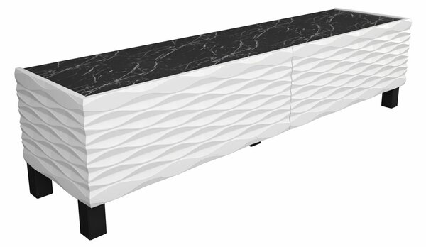 Hanah Home Lerze TV állvány - fehér, fekete