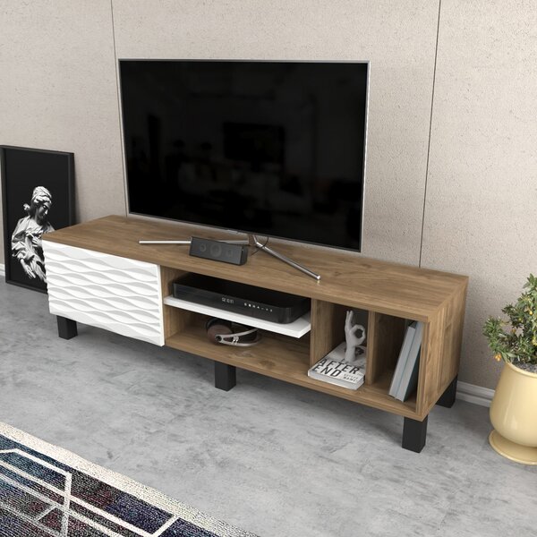 Hanah Home TV Stand Walnut White Olyo - Walnut, White