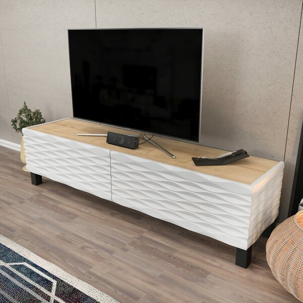 Hanah Home TV állvány SapphireWhite Lerze - zafír, fehér