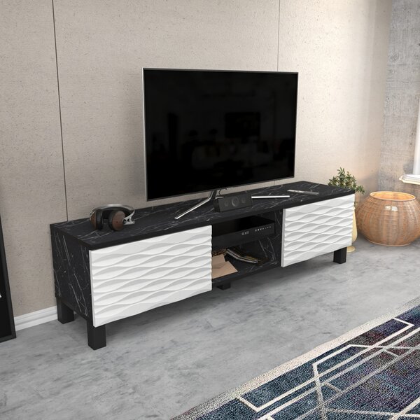 Hanah Home Lukas TV állvány - fekete, fehér