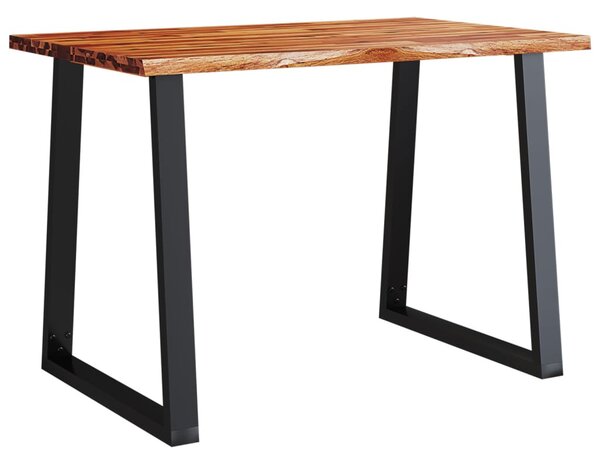 Tömör akácfa étkezőasztal természetes éllel 110 x 70 x 75 cm
