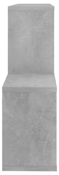 Betonszürke szerelt fa fali polc 100 x 18 x 53 cm