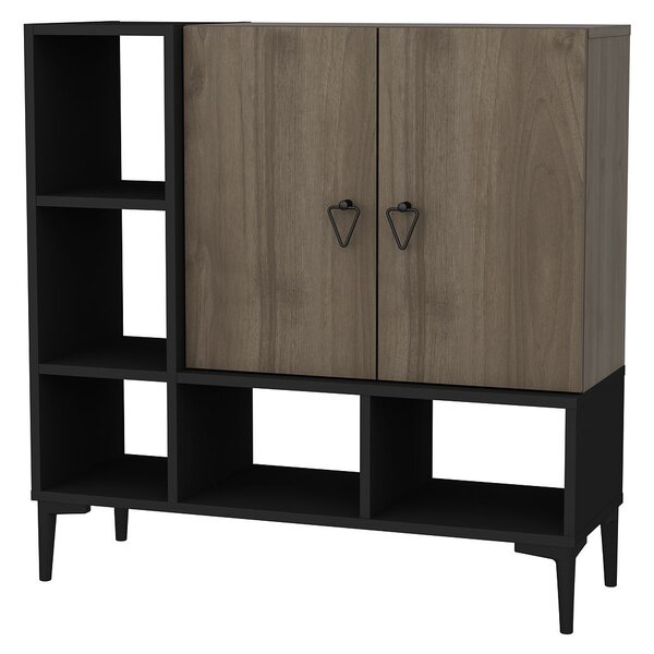 Hanah Home Console Black Walnut Platin - Black, Walnut
