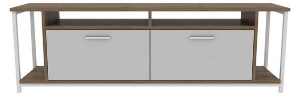 Hanah Home TV állvány Omar - fehér, dió
