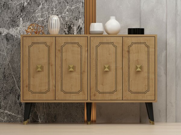 Hanah Home Console Sapphire Oak Gold Roland - Sapphire Oak, Gold