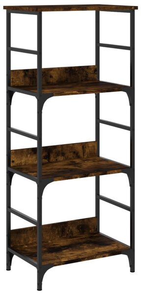 Füstös tölgy színű szerelt fa könyvespolc 50 x 33 x 117,5 cm